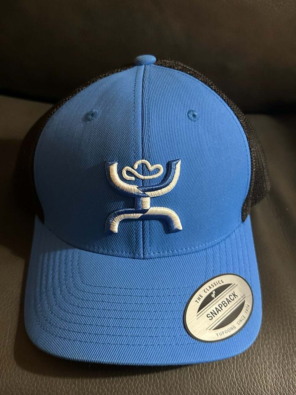 Hooey Coach Blue Gray Trucker Snapback Hat